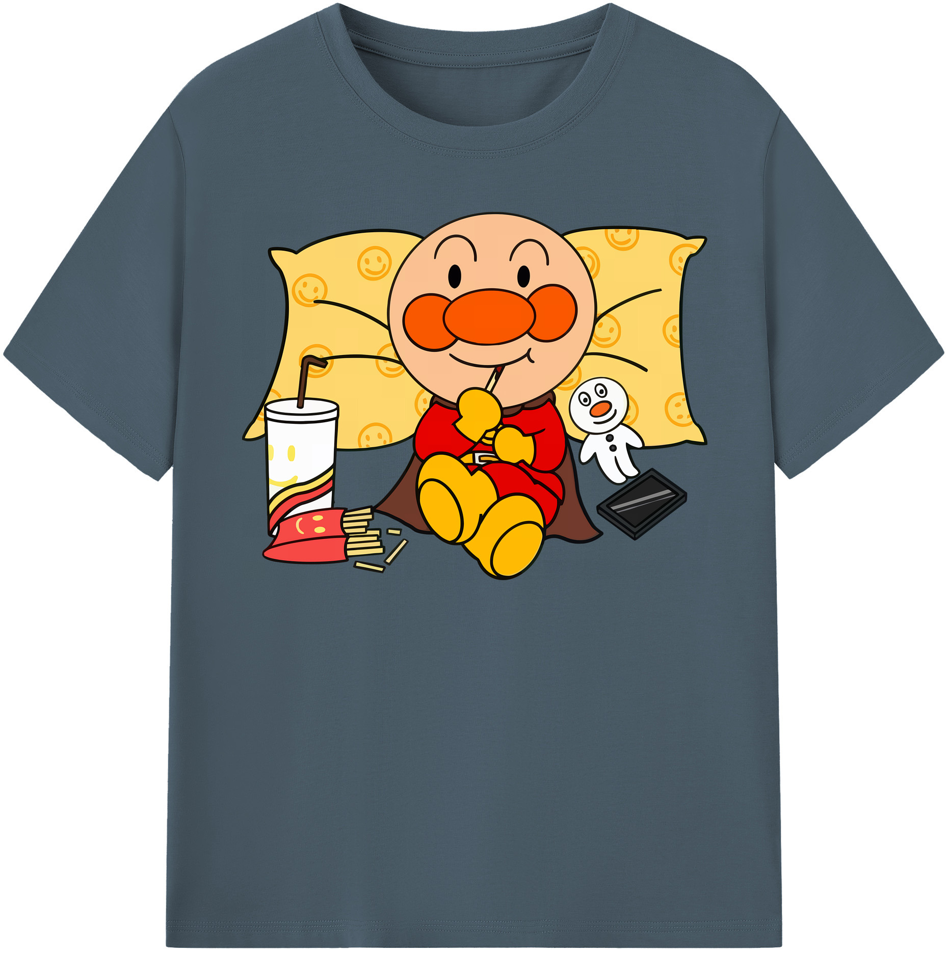（画像用） アンパンマン Anpanman 綿100％半袖Tシャツ（フロントプリント）